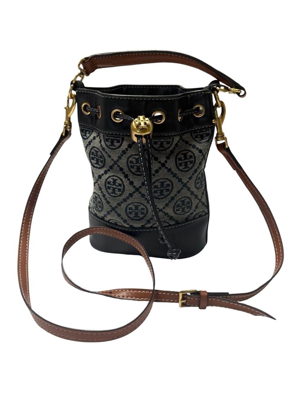 Tory Burch  monogram jacquard mini bucket bag